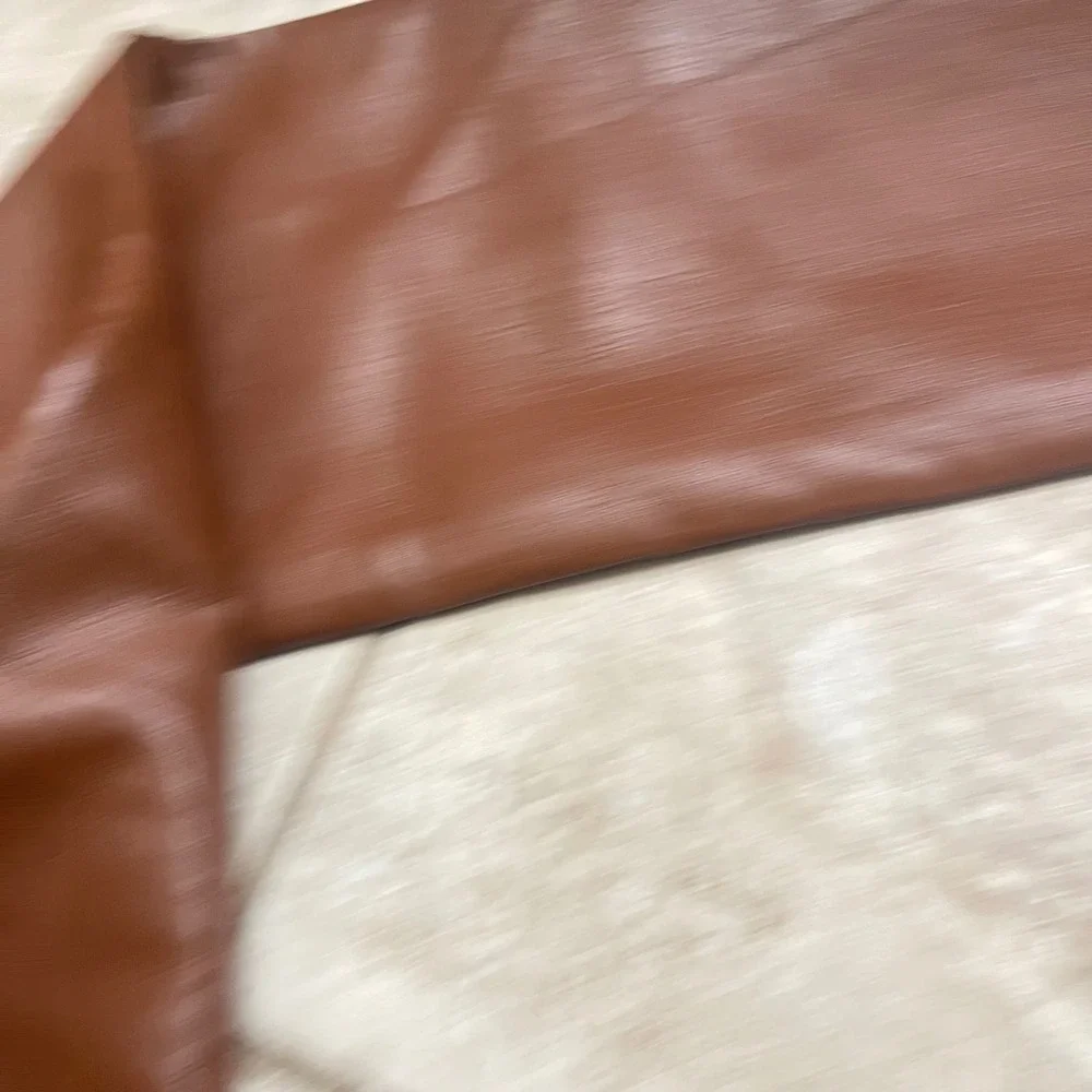Wilfred Free Vegan‎ Leather Pants High Waisted Brown Straight Leg Trousers Sz 0